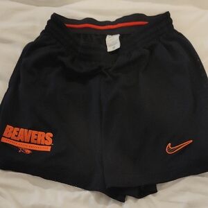 Nike Black and Orange Sports Shorts